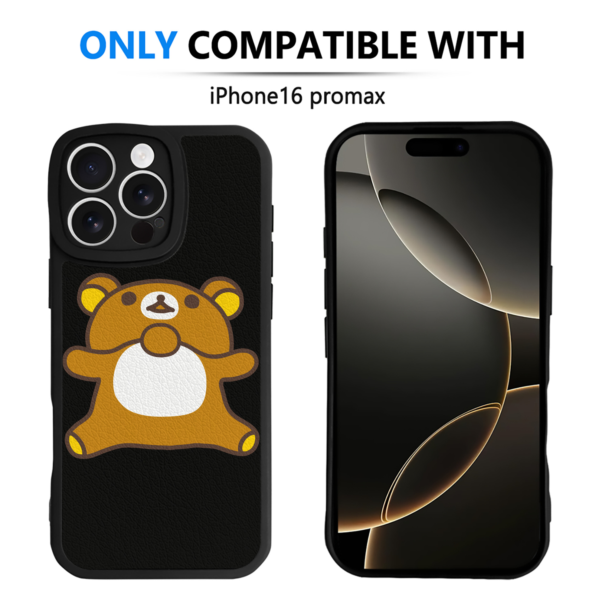 （画像用） リラックマ リラックマ キイロイトリ Rilakkuma Korilakkuma Kiiroitori 【iPhone 16シリーズ対応】シリコンスマホケース（レザー調） 材質：シリコン